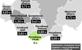 Кузбасс вошёл в топ-3 регионов Сибири с низкой летальностью от коронавируса