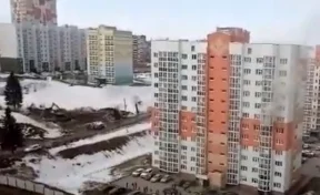 Утренний пожар в многоэтажке в «Кемерово-Сити» попал на видео