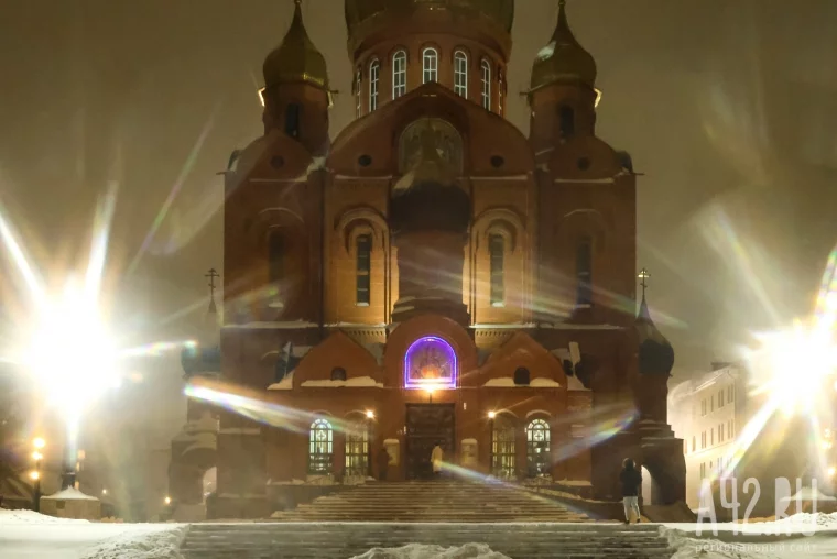 Фото: Рождество Христово в Знаменском кафедральном соборе в Кемерове 46