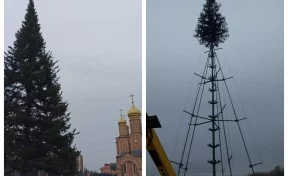  В двух кузбасских городах появились главные новогодние ёлки