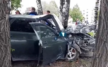 Фото: В Кузбассе автомобиль врезался в дерево: есть пострадавшие 1