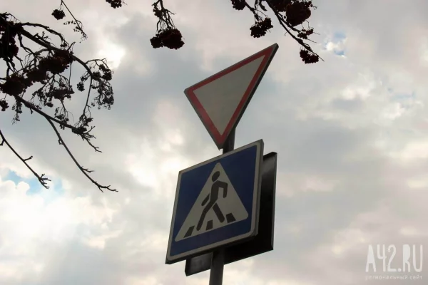 «Пешеходы набивают шишки»: кузбассовец пожаловался на низкий дорожный знак