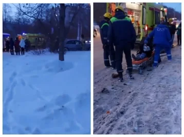 Фото: В Кемерове на Октябрьском проспекте BMW слетел с дороги и сбил трёх пешеходов 1
