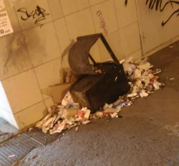 Фото: Кемеровчане возмущены мусором в подземном переходе 1