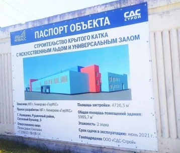 Фото: Мэр Кемерова показал на фото, как будет выглядеть новый крытый каток в Рудничном районе 1