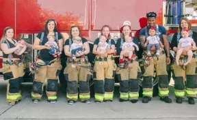 Семь жён пожарных с одной станции родили детей одновременно