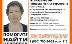 В Кузбассе без вести пропала 56-летняя женщина в синем халате и шлёпанцах 